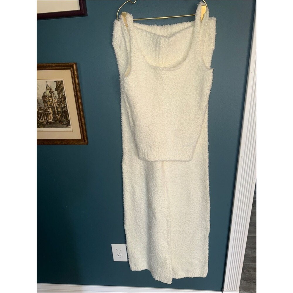 SKIMS Cream Cozy knit set